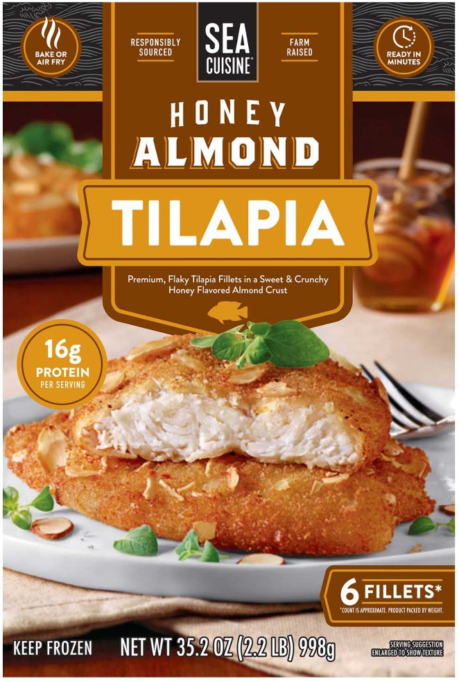 Honey Almond Tilapia, Frozen, 2.2 lbs.