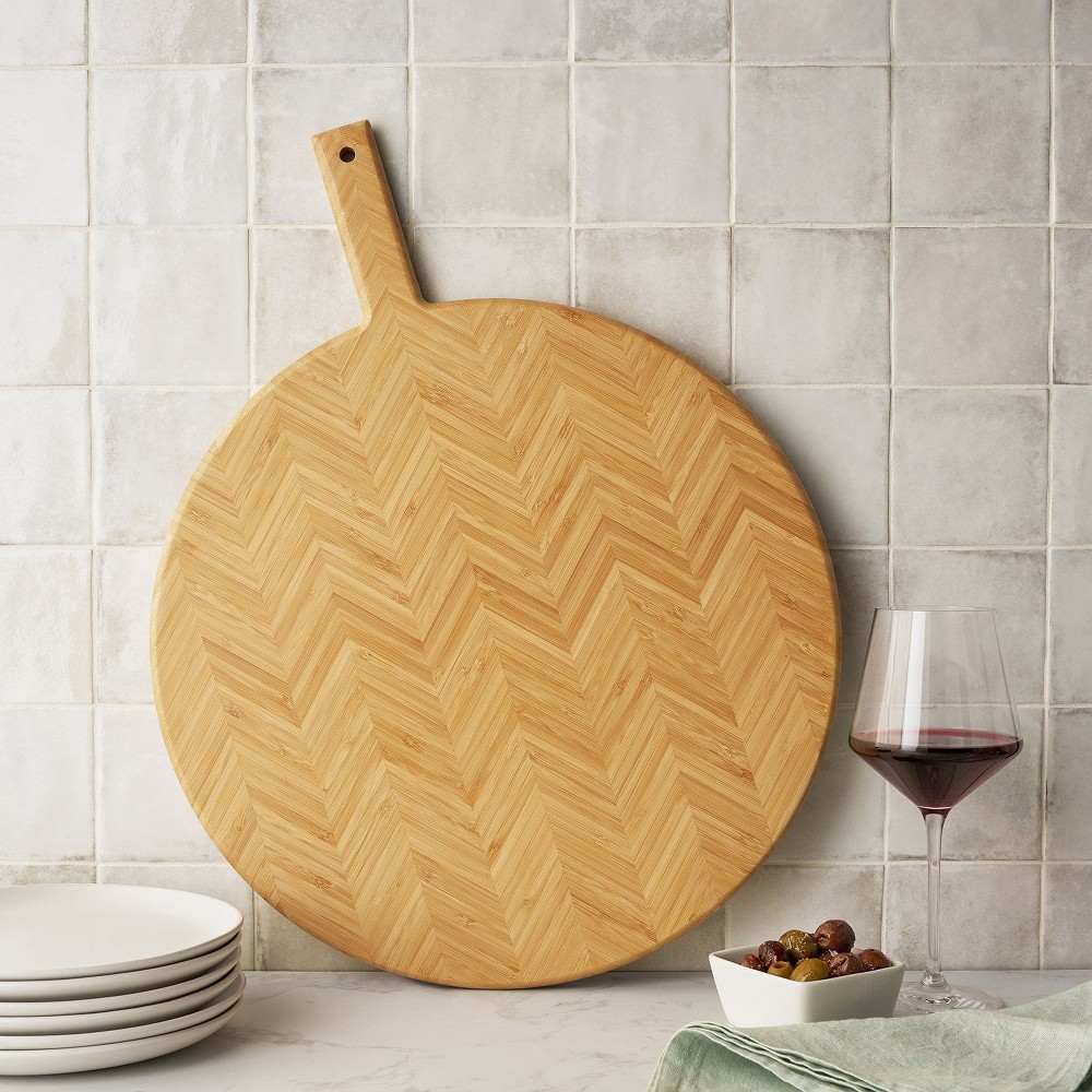 Herringbone Bamboo Charcuterie Board