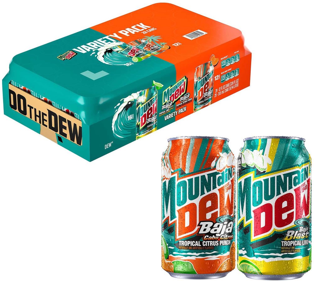 Baja Blast and Cabo Citrus Variety pack, 12 fl. oz., 28 pk.