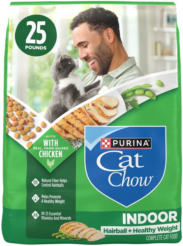 Cat Chow, Chicken Indoor Adult Dry Cat Food, Hairball and Healthy Weight, 25 lbs.