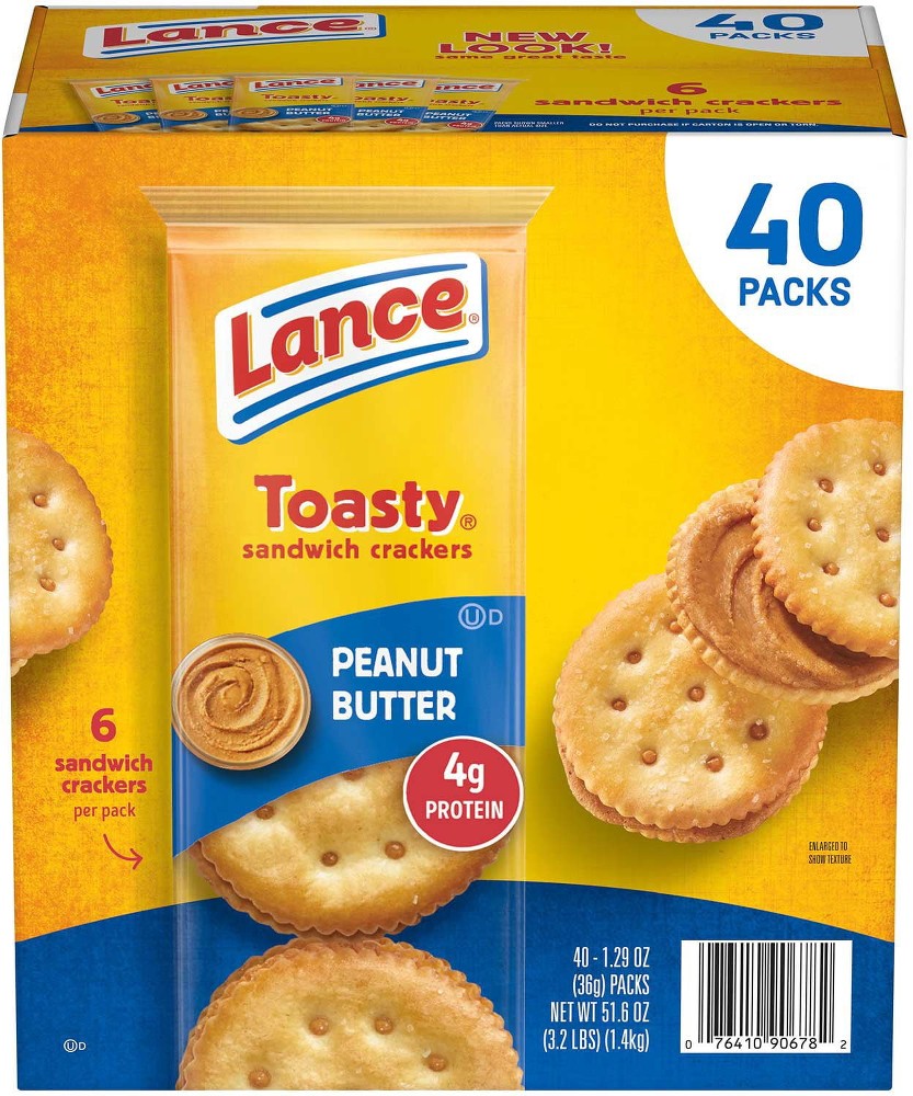 Toasty Peanut Butter Sandwich Crackers, 1.29 oz., 40 pk.