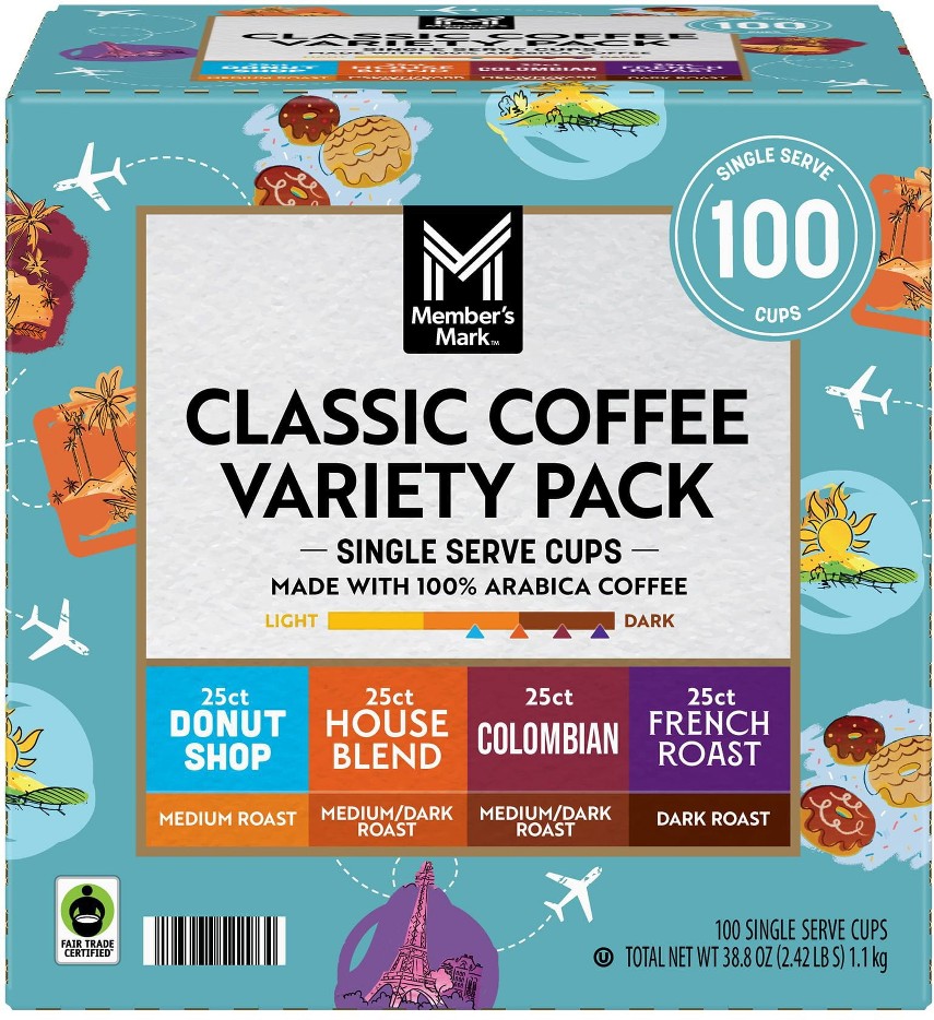 Classic Coffee Pods, Variety Pack, 100 ct.