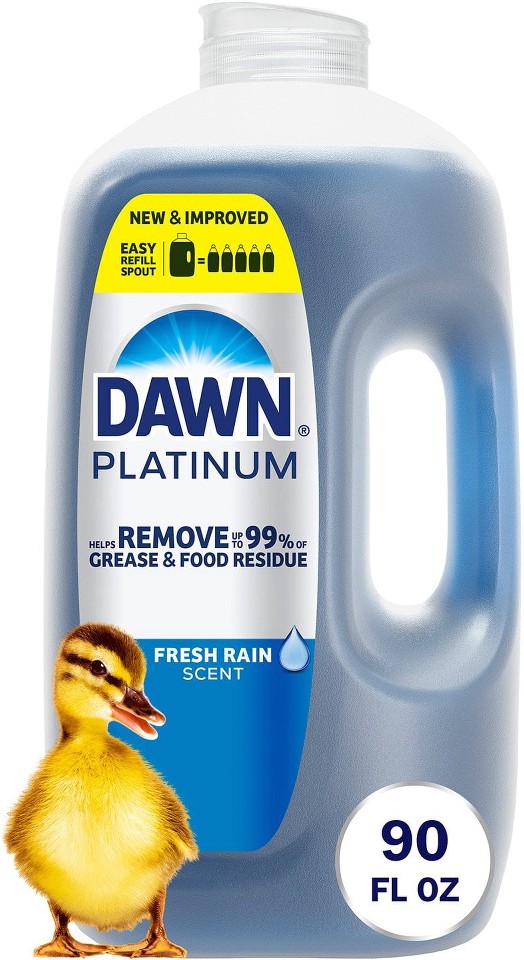 Platinum Dishwashing Liquid Dish Soap, Refreshing Rain 90 fl. oz.