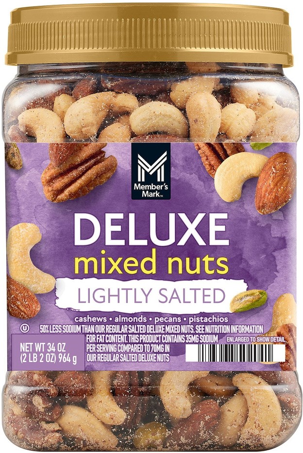 Lightly Salted Deluxe Mixed Nuts, 34 oz.