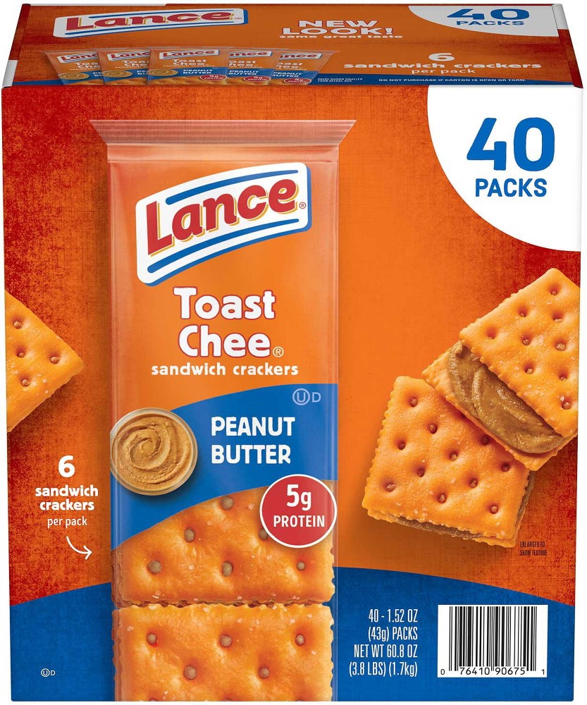 ToastChee Peanut Butter Crackers, 1.52 oz., 40 pk.