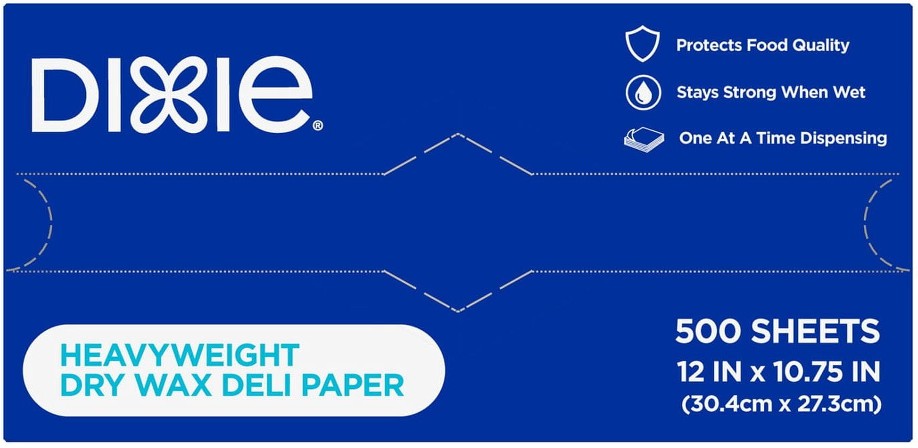 Heavyweight Dry Wax Deli Paper 12" X 10.75", 500 ct.