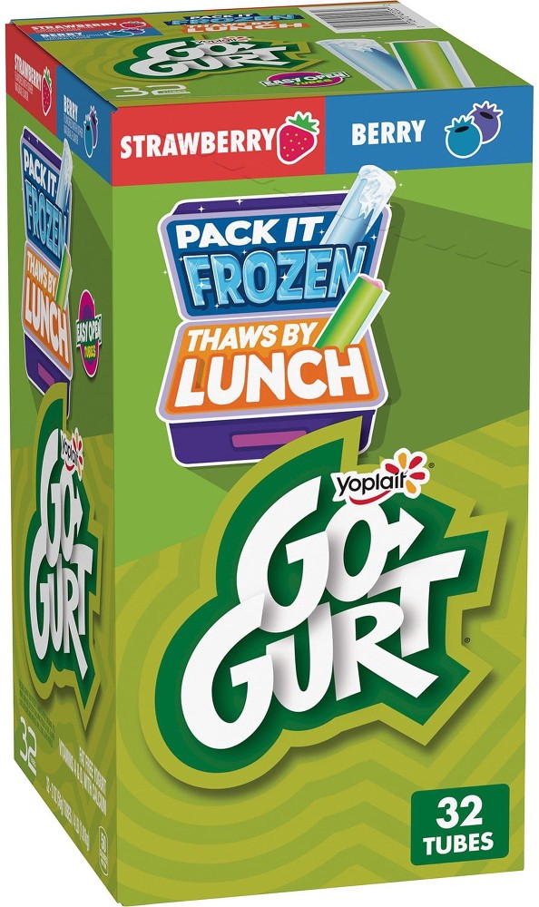 Go-Gurt Kids Nonfat Yogurt Variety Pack, 2 oz., 32 ct.