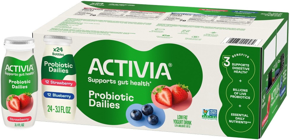 Probiotic Dailies Yogurt Drink Variety Pack, 3.1 fl. oz., 24 ct.