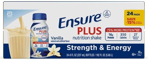 Plus Nutrition Shake Vanilla Ready to Drink Bottles