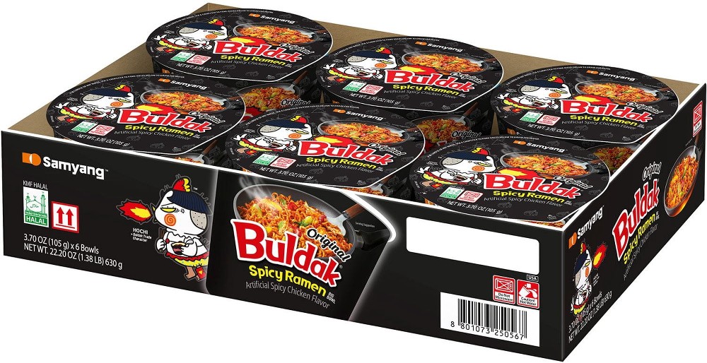 Original Spicy Chicken Ramen Bowl, 3.7 oz., 6 pk.