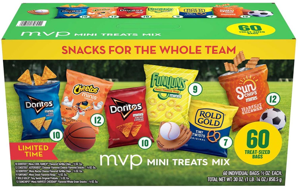 MVP Mini Treat Mix Variety Pack Chips, 60 ct.