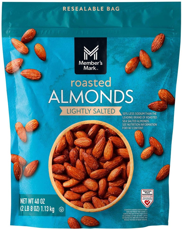 Lightly Salted Roasted Almonds, 40 oz.