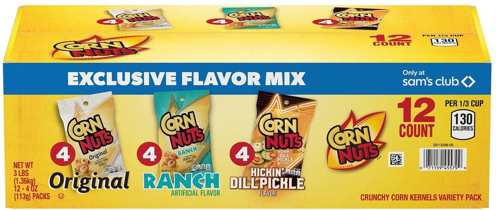 Crunchy Corn Kernels Variety Pack, 4 oz., 12 pk.