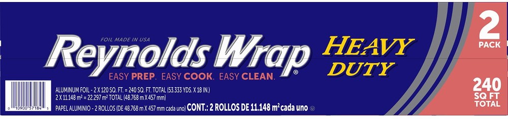 Heavy Duty 18" Aluminum Foil, 120 sq. ft., 2 pk.