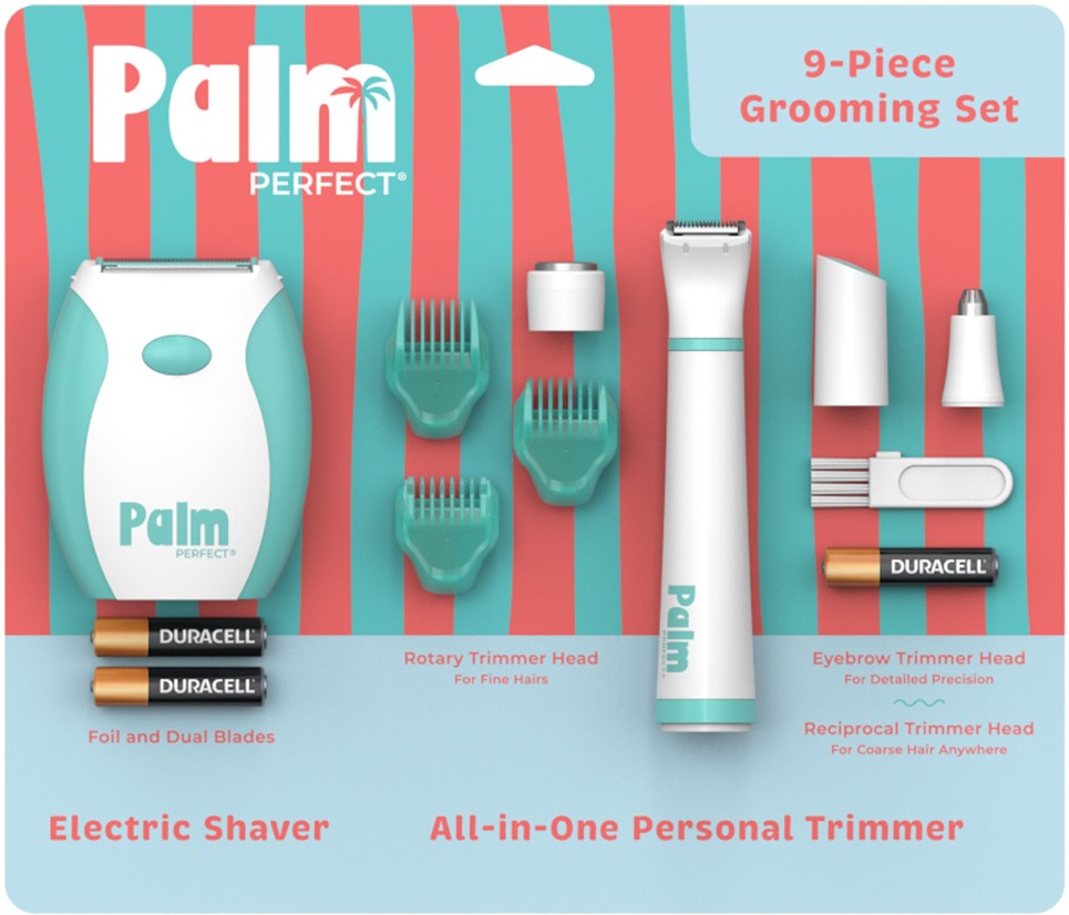 Electric Shaver and Trimmer 9-Piece Grooming Set