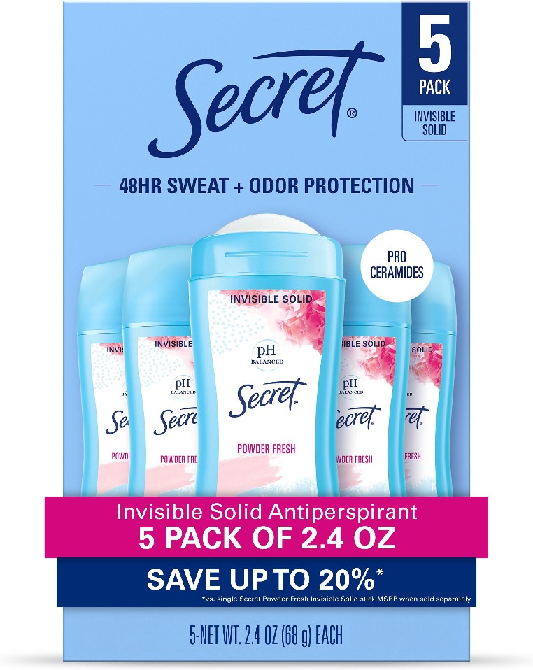 Invisible Solid Antiperspirant and Deodorant, Powder Fresh
