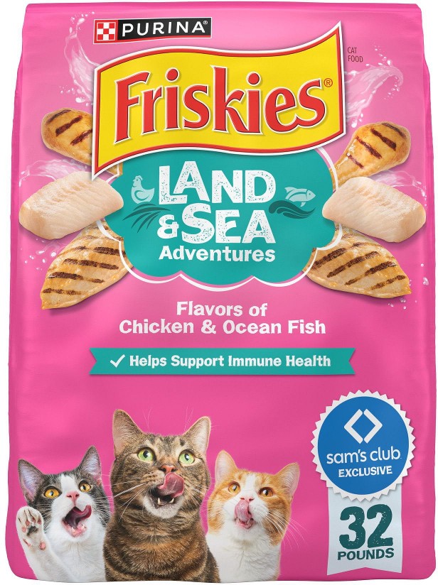 Land & Sea Adventures, Chickn and Ocean Fish Flavored, Adult Dry Cat Food, 32 lbs.