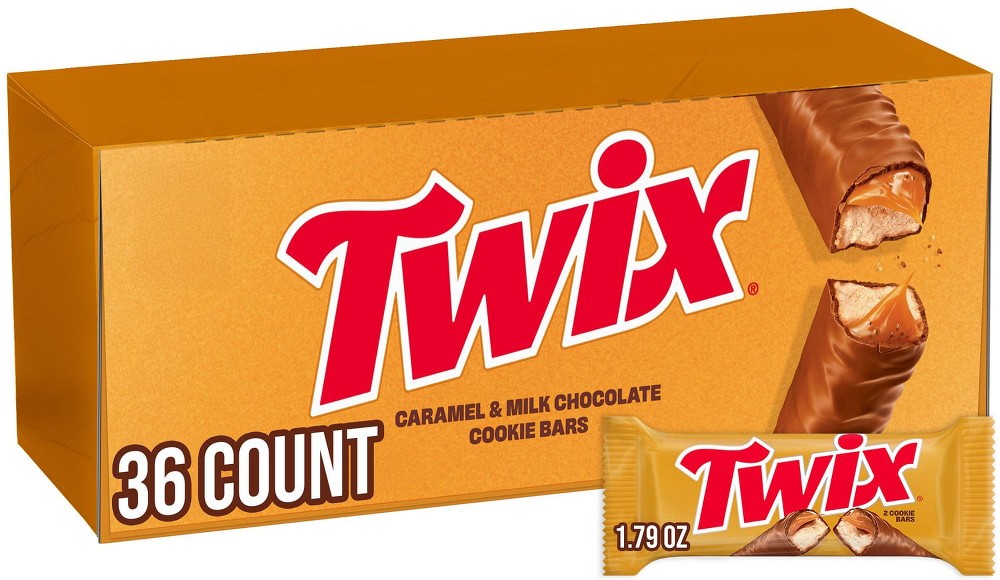 Caramel Cookie Chocolate Candy Bars, Full Size, 1.79 oz., 36 pk.