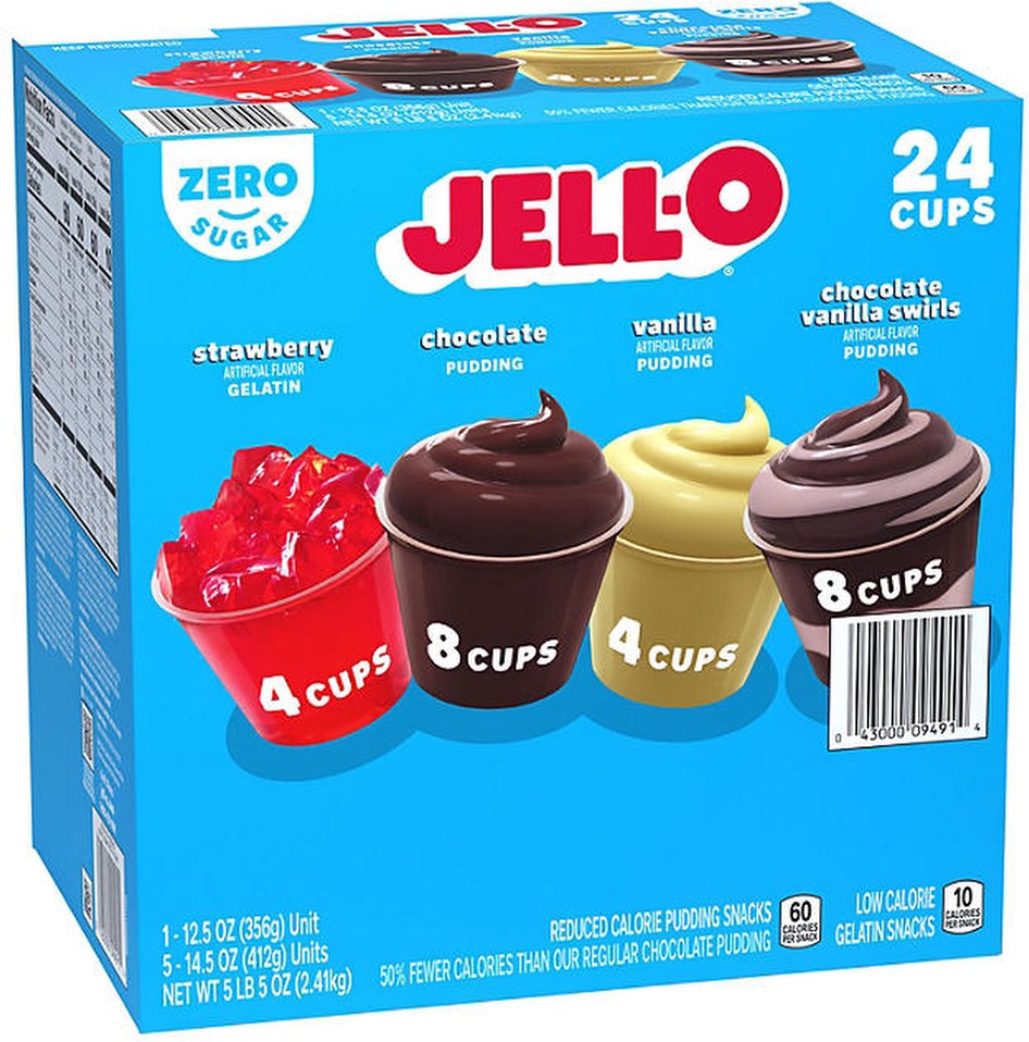 Zero Sugar Gelatin and Pudding Snacks, 24 ct.