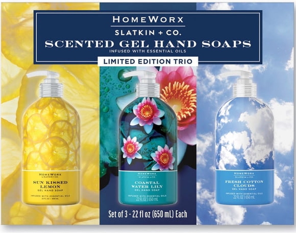Limited Edition Trio Scented Hand Soap, 22oz, 3 pack, Lemon, Water Lily, Clouds
