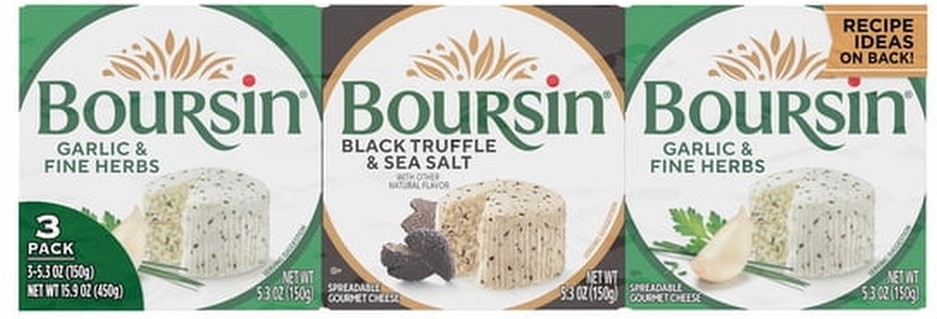 Garlic & Herb And Black Truffle & Sea Salt Cheese, 5.3 oz., 3 pk.