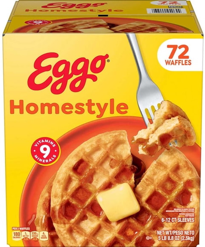 Homestyle Waffles, Frozen, 72 ct.