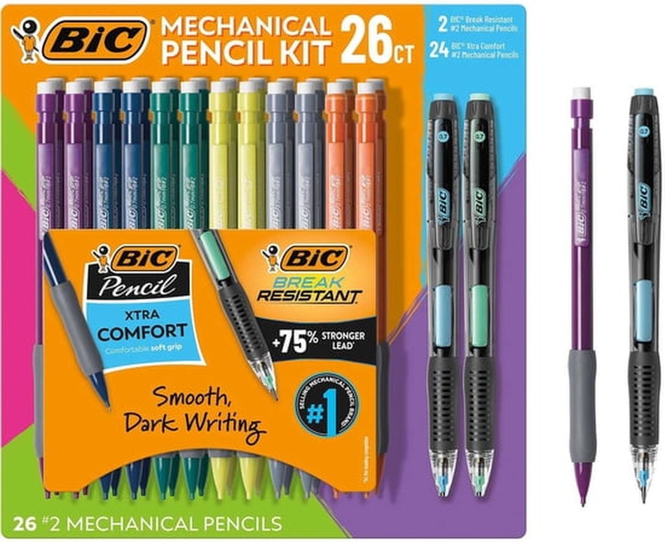Mechanical Pencil Kit, 0.7mm #2 Pencils, 26 Count