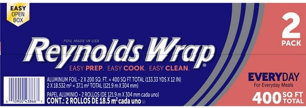 Every Day 12" Aluminum Foil, 200 sq. ft., 2 pk.