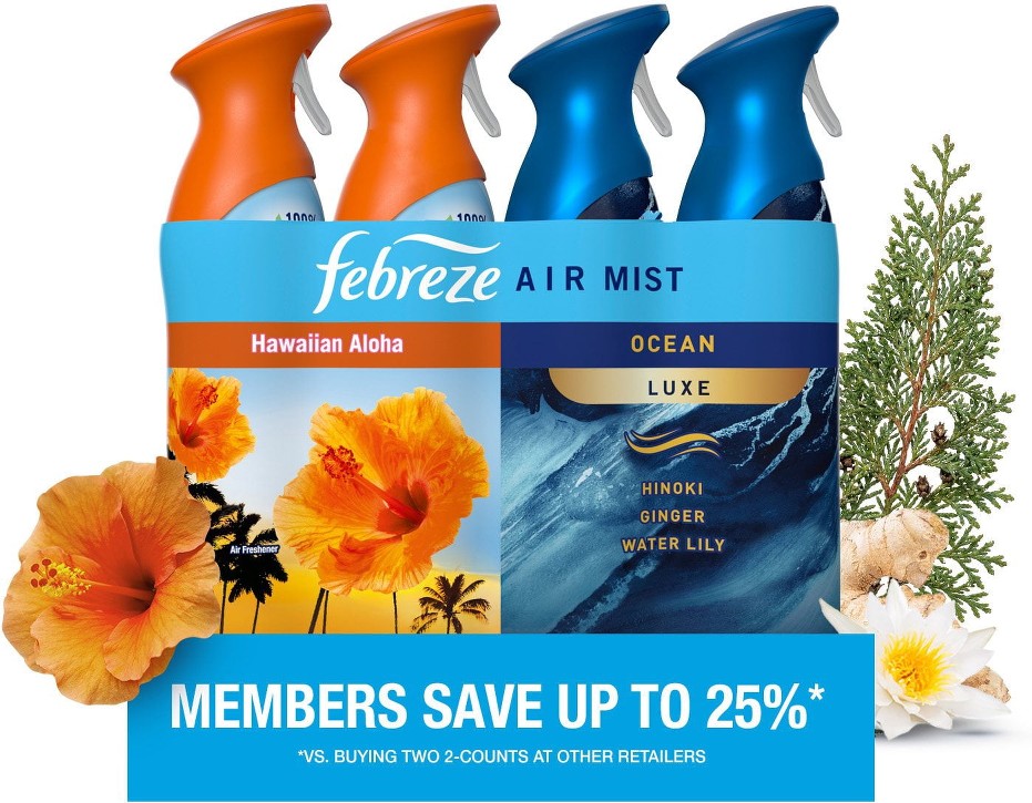 Air Effects Air Freshener Spray, Hawaiian Aloha & Ocean, 4 ct., 35.2 oz.