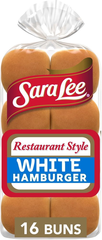 Restaurant Style White Hamburger Buns 16 ct.