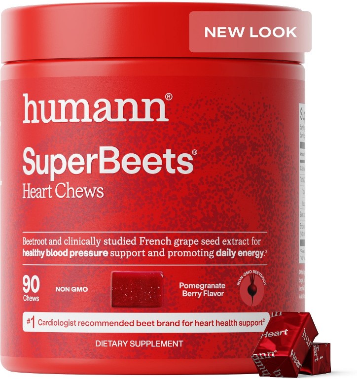 SuperBeets Heart Chews, Pomegranate Berry 90 ct.