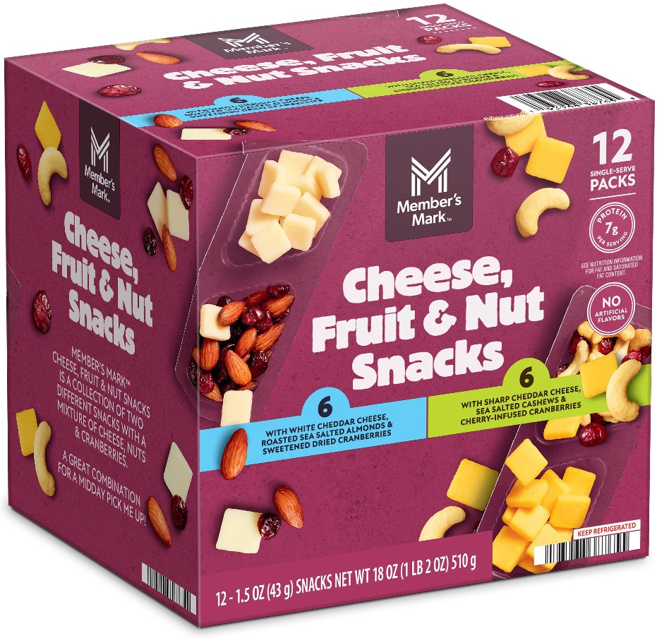 Cheese, Fruit and Nut Snacks, 12 pk.