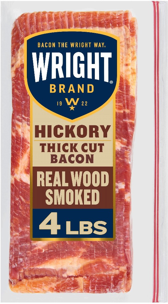 Thick Sliced Hickory Smoked Bacon, 4 lbs.