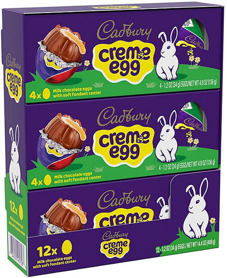 CREME EGG Easter Milk Chocolate and Fondant Candy, 12 pk.