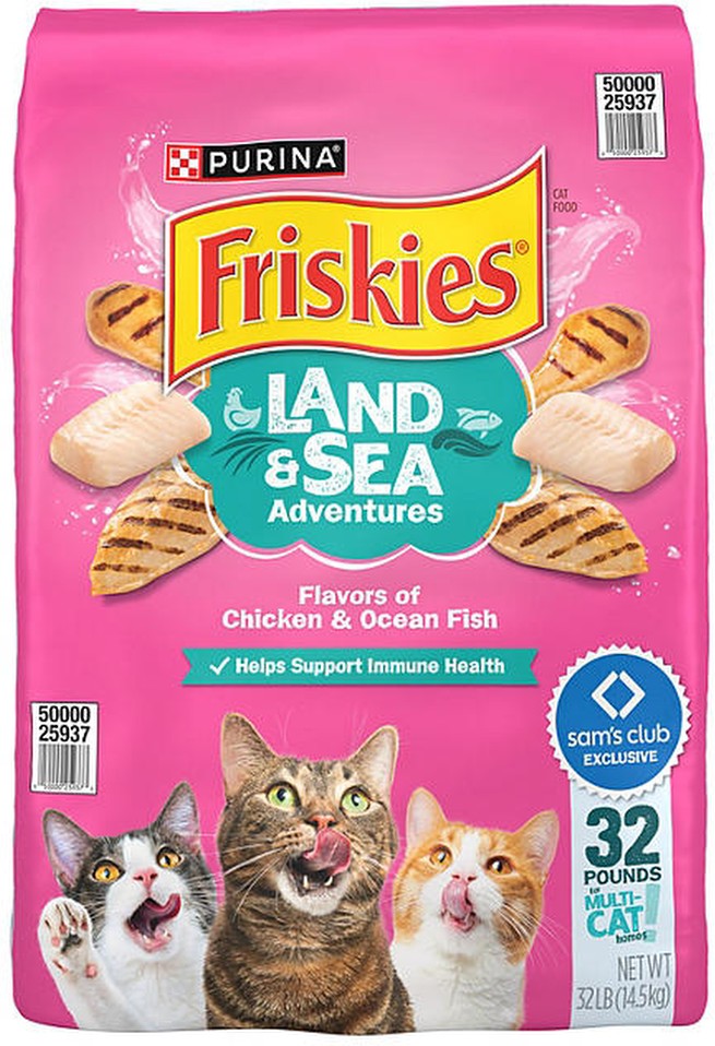 Land & Sea Adventures, Chickn and Ocean Fish Flavored, Adult Dry Cat Food, 32 lbs.