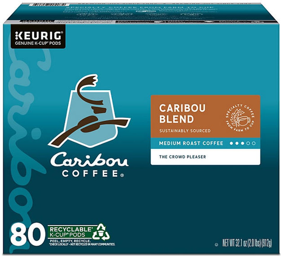 Medium Roast K-Cup Pod, Caribou Blend, 80 ct.