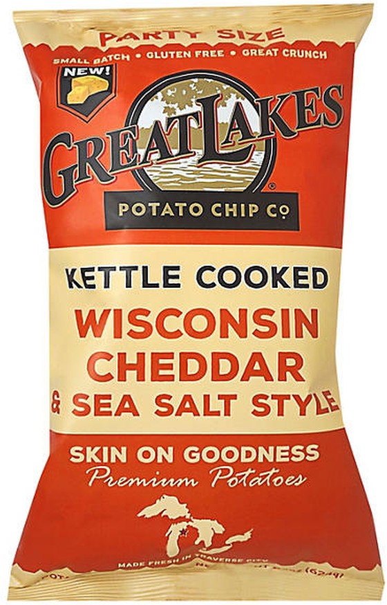 Wisconsin Cheddar & Sea Salt Kettle Cooked Potato Chips, 22 oz.