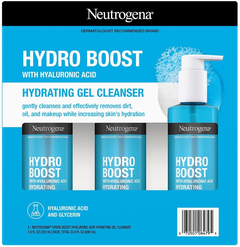 Hydro Boost Hydrating Gel Cleanser, 7.8 fl. oz., 3 pk.