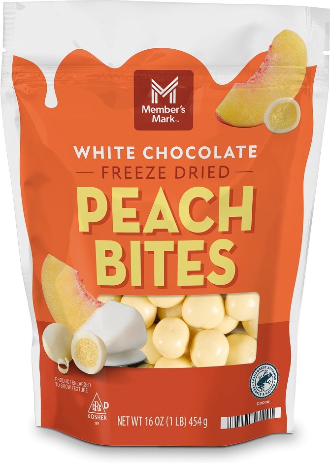 White Chocolate Freeze Dried Peaches and CrÃ¨me Bites, 16 oz.