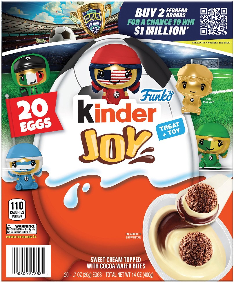 Joy Funko Pop Soccer Chocolate Surprise Egg, 0.7 oz., 20 ct.