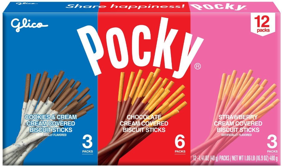 Glico Cream Covered Biscuit Sticks Variety Pack, 1.41 oz., 12 pk.