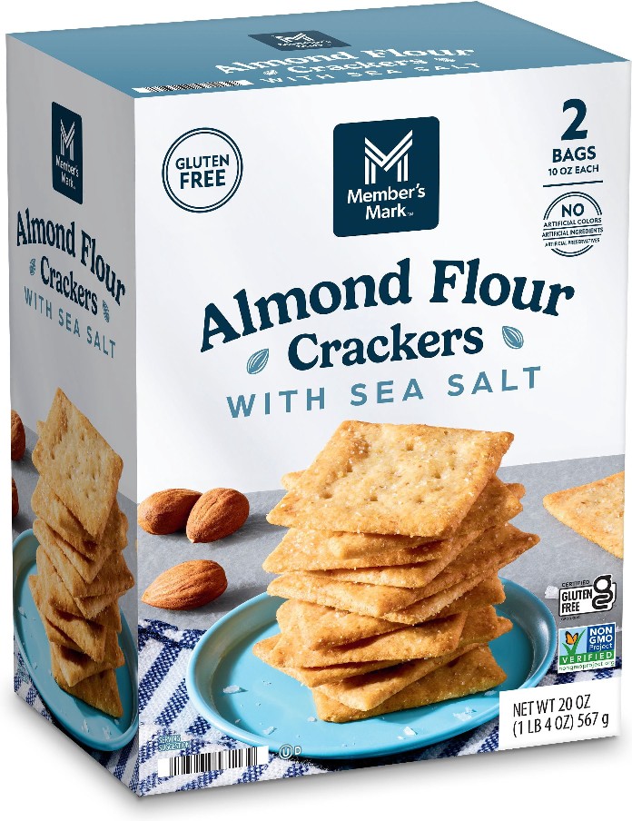 Almond Flour Crackers with Sea Salt, 20 oz.
