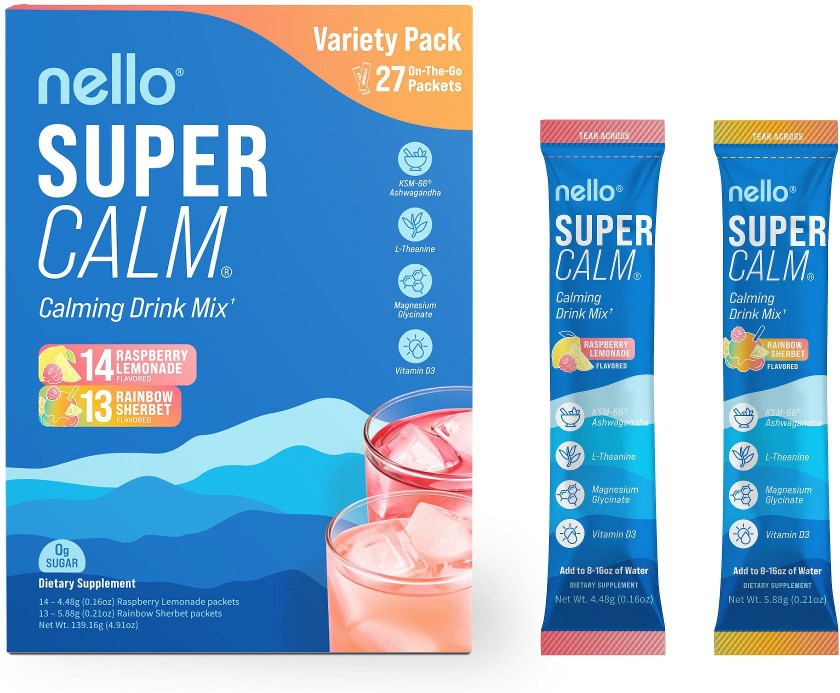 Supercalm Calming Drink Mix,Â Variety Pack, 27 ct.