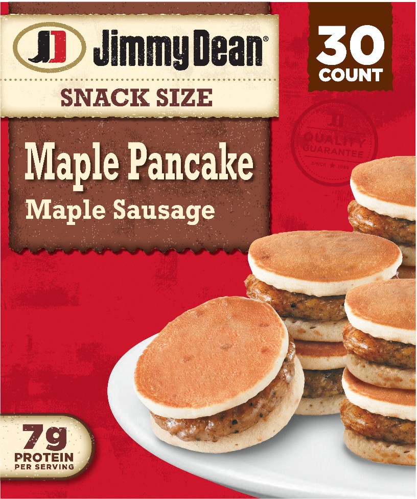 Snack Size Maple Sausage Pancake Sandwiches, Frozen, 30 ct.