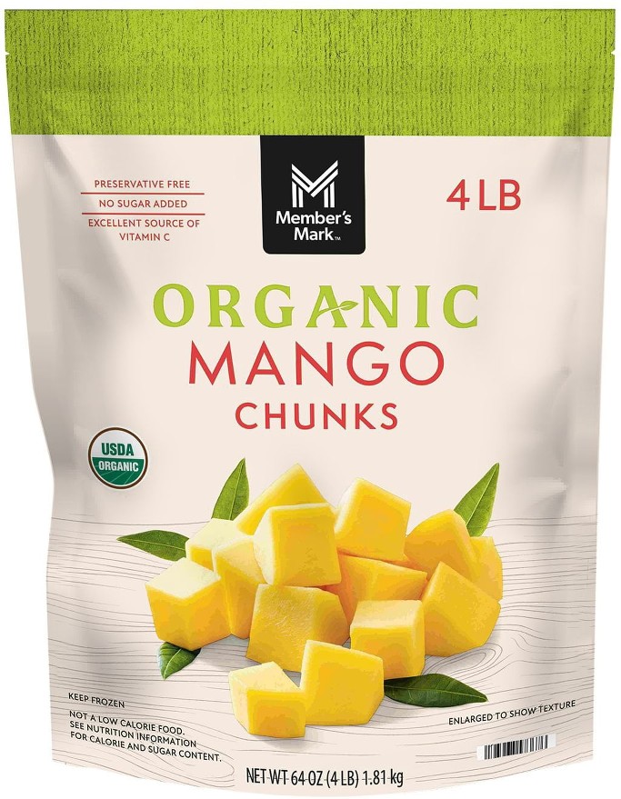 Organic Mango Chunks, Frozen, 4 lbs.