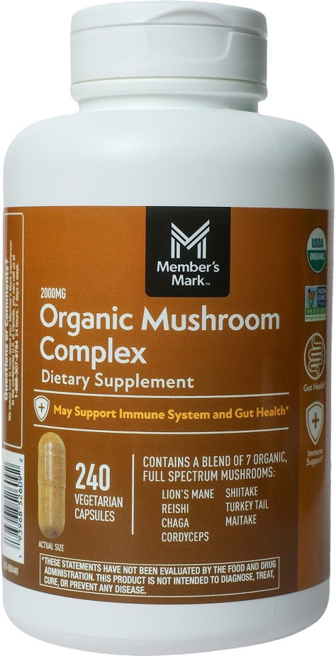 Organic Mushroom Complex Capsules, 240 ct.