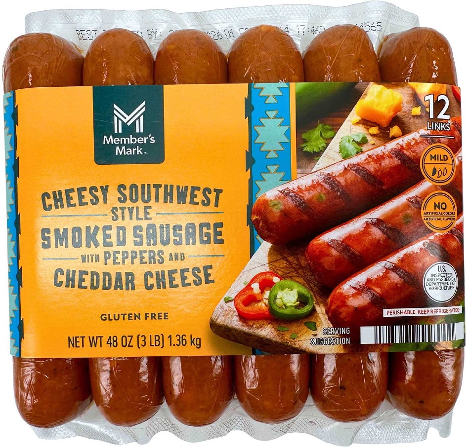 Cheesy Southwest Smoked Sausage With Peppers And Cheddar Cheese, 4 oz., 12 ct.