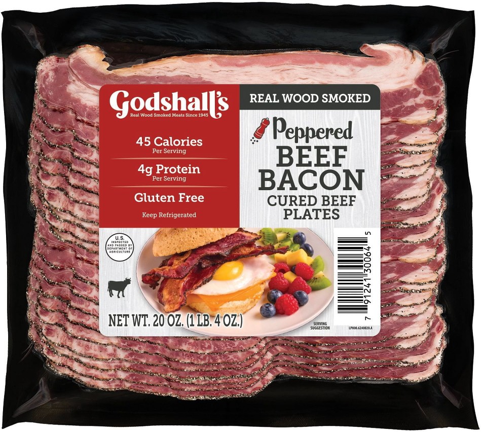 Peppered Beef Bacon, 1.25 lbs.
