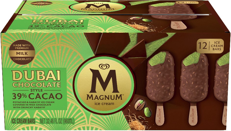 Dubai Chocolate Style Ice Cream Bars, 12 ct.