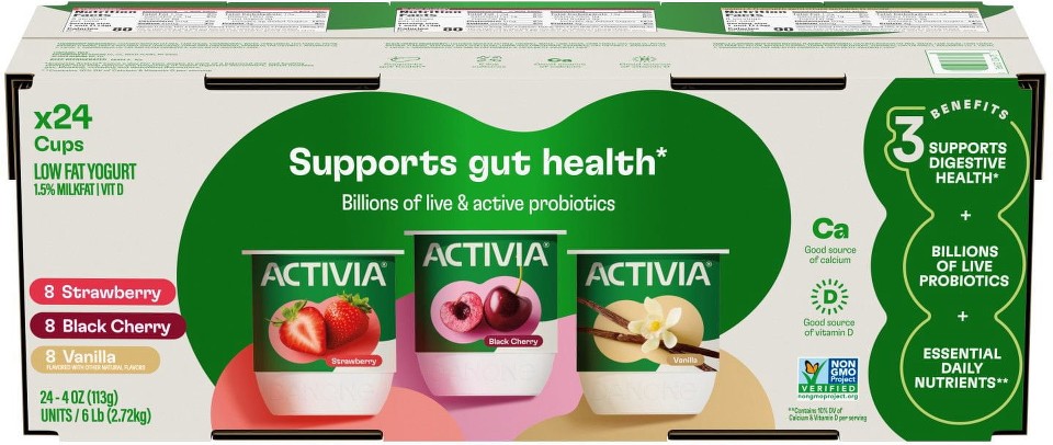 Probiotic Lowfat Yogurt, Variety Pack, 24 pk.
